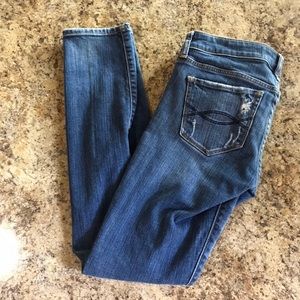 A&F distressed skinny jeans